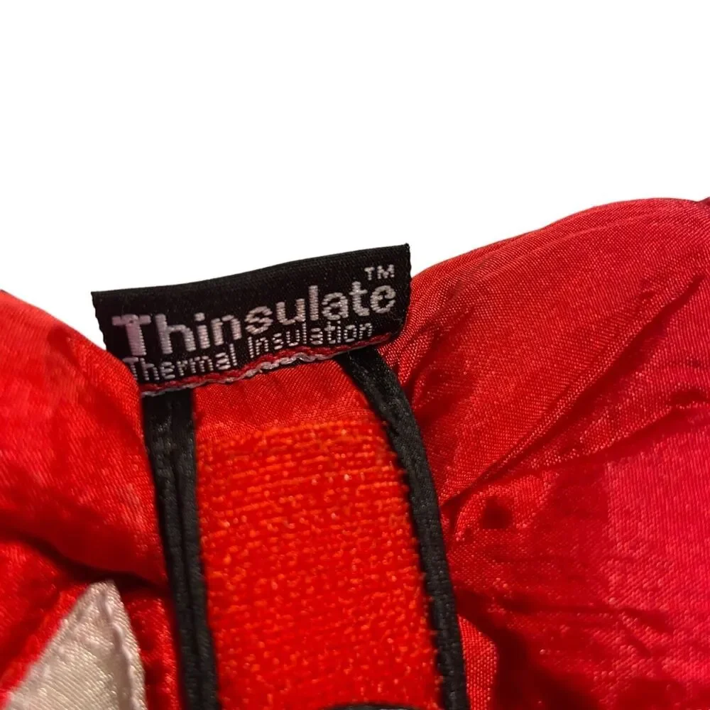 #6177 Thinsulate Red Ski Snow Gloves size L